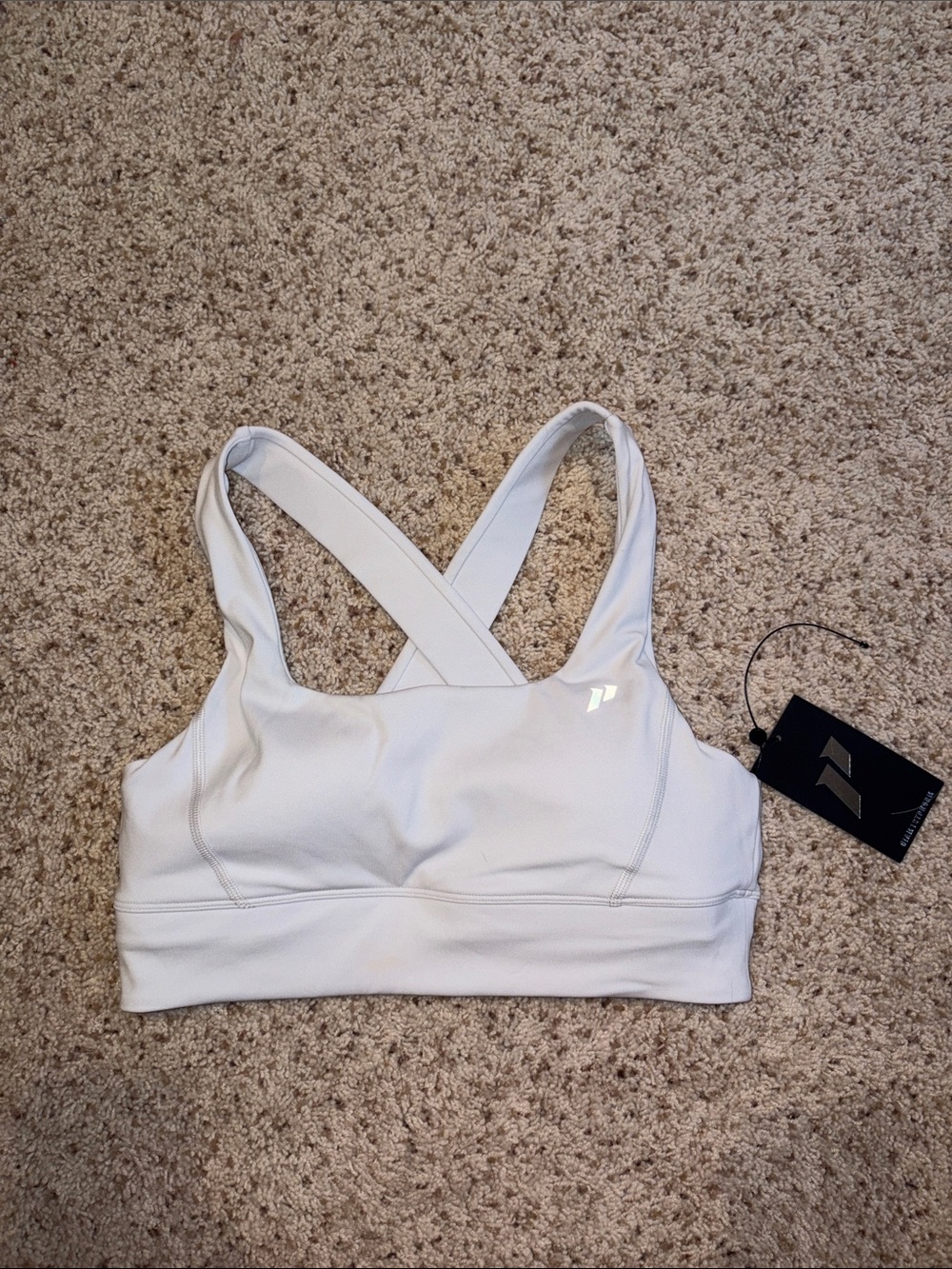 1st Phorm White Cross-Back Sports Bra - Women's Active Support